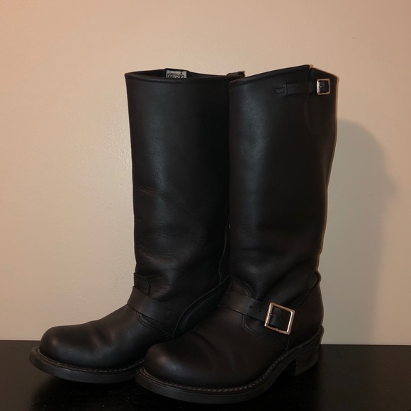 Frye”Engineer”12R Boots(approx size-10.5”L/4”W)Blk - Picture 3 of 8